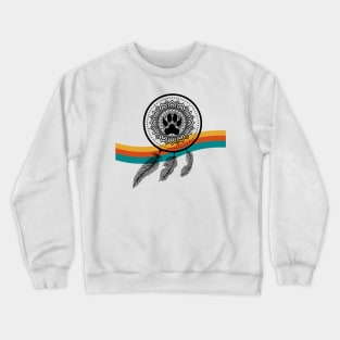 Dream Catcher Wolf Paw Rainbow Crewneck Sweatshirt